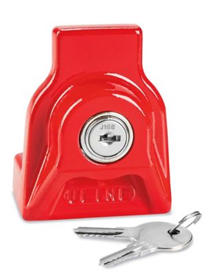 Metal Trailer Lock - Keyed Alike, Red H-907R