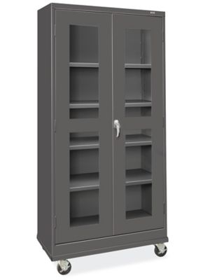  Clear-View Mobile Storage Cabinet - 36 x 18 x 78", Unassembled