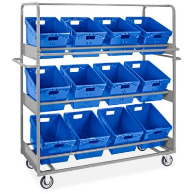  Tote Picking Cart with 18 x 13 x 12" Totes