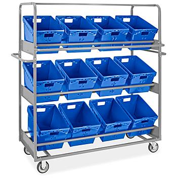 Tote Picking Cart - 18 x 13 x 12" Blue Totes H-9094BLU