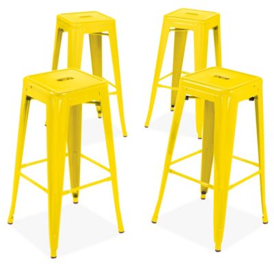 Yellow metal stools new arrivals