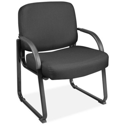  Chaise à base traîneau pour tailles fortes et élancées avec accoudoirs – Tissu