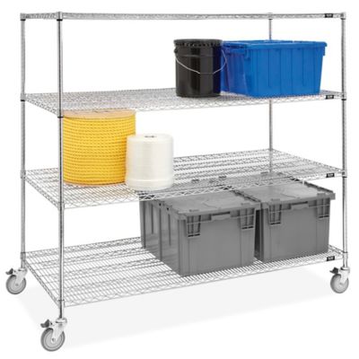 Chrome Mobile Shelving - 72 x 36 x 69" H-9150