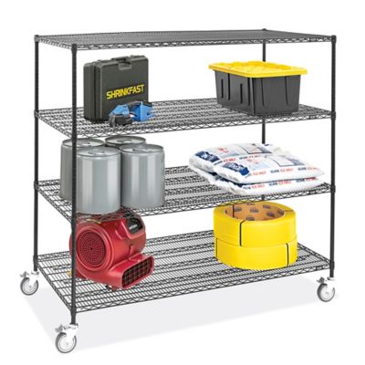 Black Mobile Shelving - 72 x 36 x 69"