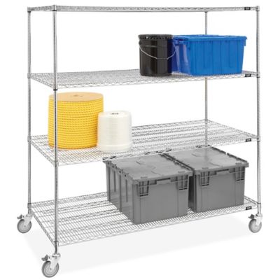 30d High-Density Mobile Wire Shelving - Single Wide