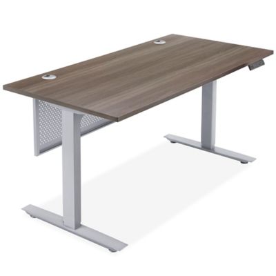 Downtown Adjustable Height Desk 60 x 30", Gray H9179GR Uline