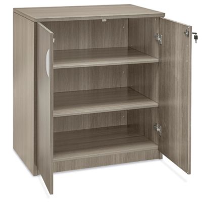 Downtown Storage Cabinet - 3-Shelf, Gray H-9188 - ULINE
