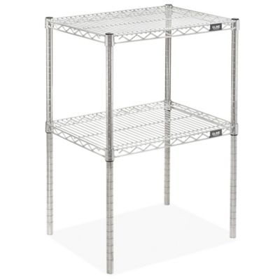 Two-Shelf Stainless Steel Wire Shelving Unit - 24 x 18 x 34" H-9202