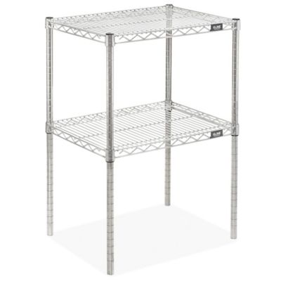 Two Shelf Stainless Steel Wire Shelving Unit 24 X 18 X 34 H 9202 Uline 1062