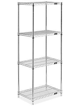 Stainless Steel Wire Shelving Unit - 24 x 18 x 63" H-9204