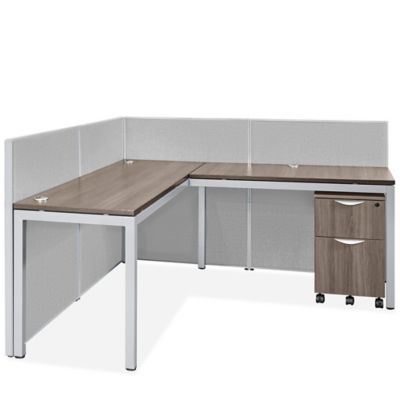  Single Row Downtown Privacy Workstation - 1-Person