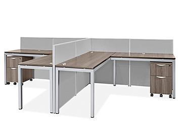 Downtown Privacy Workstation - 2-Person, 42" Height H-9208-42