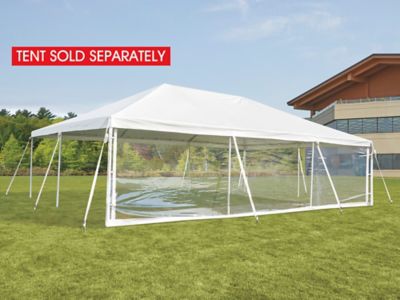 Party tent shop with walls