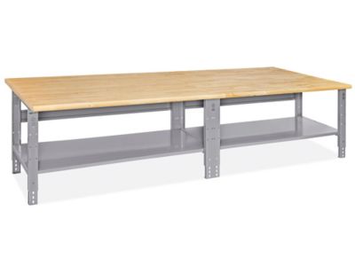 Jumbo Industrial Packing Table - 144 x 48", Maple Top H-9279-MAP