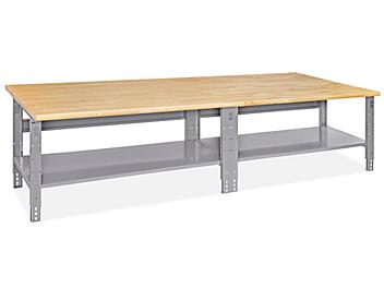 Jumbo Industrial Packing Table - 144 x 48", Maple Top H-9279-MAP