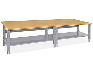 Jumbo Industrial Packing Table - 144 x 48", Composite Wood Top H-9279-WOOD