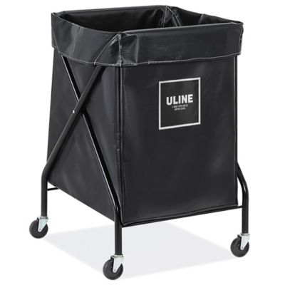 Rubbermaid® Black Utility Cart with Drawer - 44 x 26 x 33 H-2475 - Uline