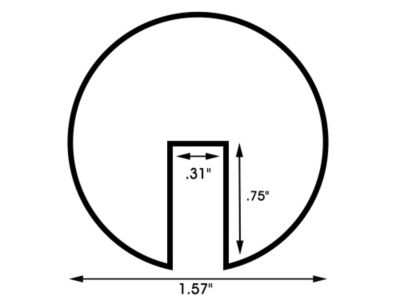 FHC, FHC U-Shaped Edge Protector Top Cap for Railing/WndScreen 18ga. 120  Stock Length Brushed SS Finish For 3/4 Glass