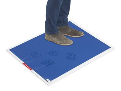 Clean Room Sticky Mat Frame - with 1 Pad (30 Sheets), Blue