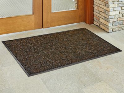 Aqua-Lock Microfiber Mat - 3 x 5', Brown/Black H-9396BR