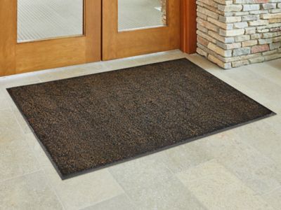 Aqua-Lock Microfiber Mat - 4 x 6', Brown/Black H-9398BR
