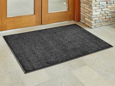 Aqua-Lock Microfiber Mat - 4 x 6', Charcoal/Black H-9398GR
