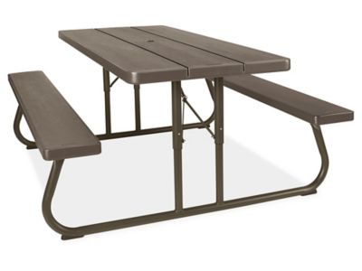 Collapsible store picnic table