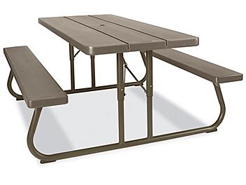 Classic Folding Picnic Table - 6', Brown H-9417BR