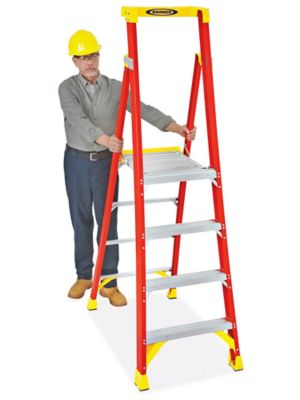 Fiberglass Podium Ladder - 7' Overall Height