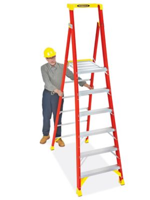 Fiberglass Podium Ladder - 9' Overall Height