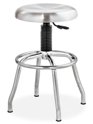 Stainless Steel Swivel Stool H-9480 - ULINE