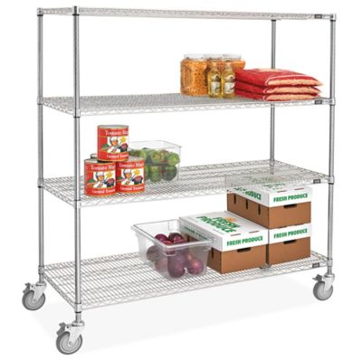 Solid Stainless Steel Shelving - 60 x 24 x 72 H-6817 - Uline