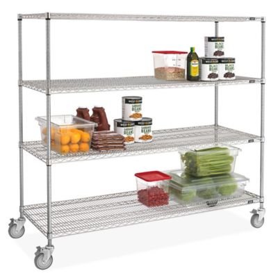 Stainless Steel Wire Shelving Unit - 60 x 24 x 72 H-4298 - Uline