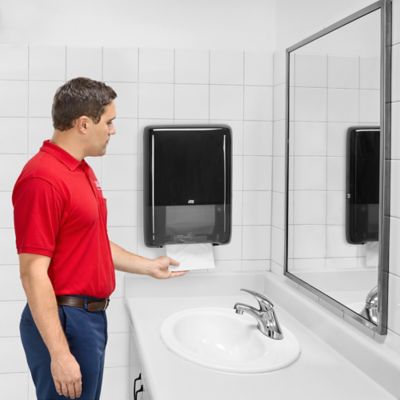 Tork® PeakServe® Mini Towel Dispenser - Black H-9492BL - ULINE