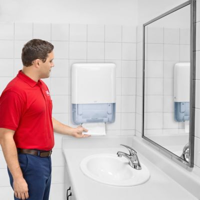 Tork® PeakServe® Mini Towel Dispenser - White H-9492W - ULINE