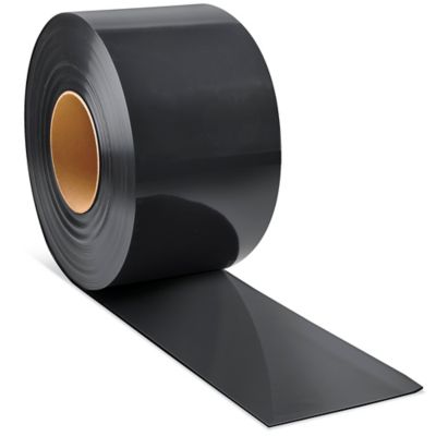 Vinyl Strip Door Replacement Roll - Black, 8" x 150' H-9498