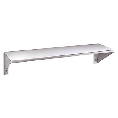 White Slatted Bathroom Wall Shelf - AEWholesale