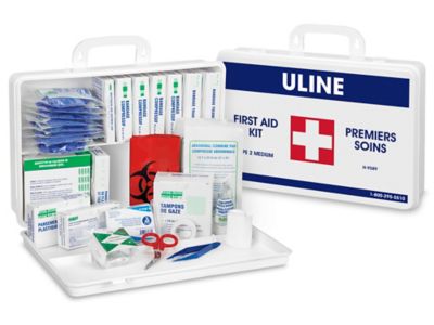 50 Person First Aid Kit, Plastic Case With Dividers - W-225-AN