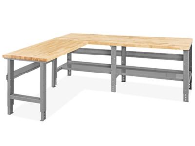 L-Shaped Industrial Packing Table - 96 x 78