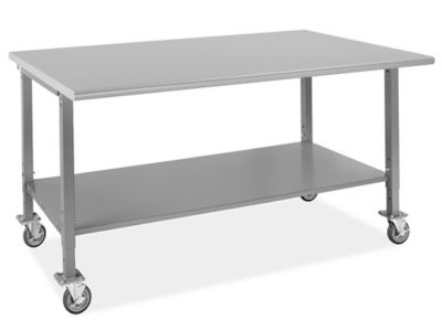 Mobile Heavy-Duty Packing Table - 72 x 48", Laminate Top H-9626-LAM