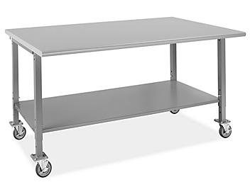 Mobile Heavy-Duty Packing Table - 72 x 48", Laminate Top H-9626-LAM