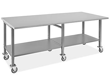 Mobile Heavy-Duty Packing Table - 96 x 48", Laminate Top H-9627-LAM
