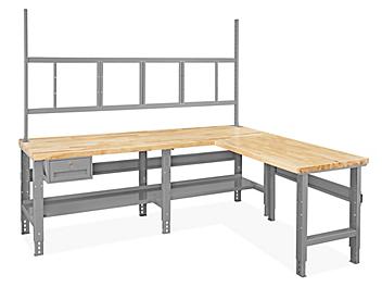 L-Shaped Workstation - 96 x 78", Maple Top H-9629-MAP