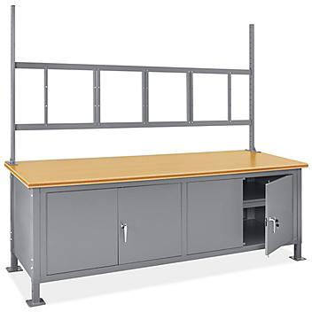 Cabinet Workstation - 96 x 30", Composite Wood Top H-9637-WOOD