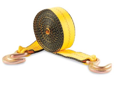 Heavy Duty Tow Straps - Steel Hook, 2" x 20', 9,000 lb Capacity H-9674
