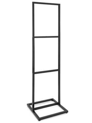 Floor Standing Sign Holder - Three Tier, 22 x 28", Black H-9687BL
