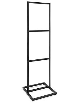 Floor Standing Sign Holder - Three Tier, 22 x 28", Black H-9687BL