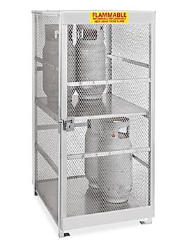 Vertical Aluminum Gas Cylinder Cabinet - 8 Cylinder Capacity H-9688