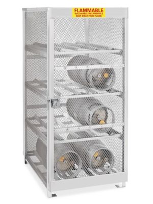 Horizontal Aluminum Gas Cylinder Cabinet - 8 Cylinder Capacity H-9689