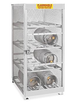 Horizontal Aluminum Gas Cylinder Cabinet - 8 Cylinder Capacity H-9689